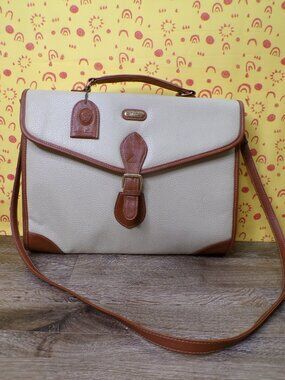 Kathie Lee Vintage Faux Leather Briefcase Laptop/Handbag Satchel